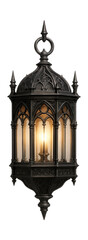 Obraz premium Gothic oversized lantern, ideal for creating dramatic lighting in home theaters.