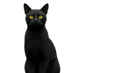 Black Cat Icon for Spooky Halloween Theme