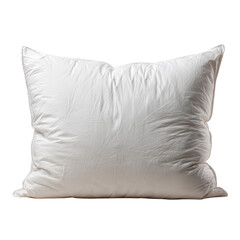 Fluffy white pillow isolated on transparent background
