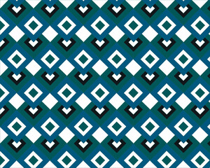 Abstract geometric seamless pattern with square and diamond shapes for retro fabric and wallpaper design texture illustration