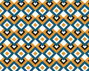 Seamless abstract geometric pattern vector illustration for fabric, textile, wallpaper, or retro vintage decor backdrop design