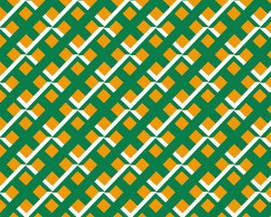 Abstract seamless geometric vector pattern for retro textile fabric design or vintage yellow mosaic tile wallpaper decoration