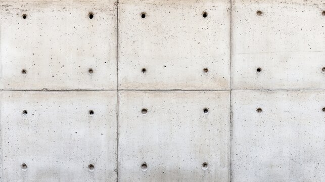 Concrete Wall ure with Regularly Spaced Holes Creates a Minimalist Background
