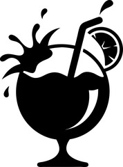 Sangria Splash silhouette black icon