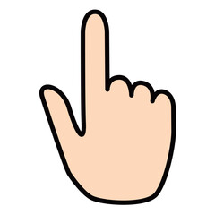 ポインター風 指差し手のイラスト