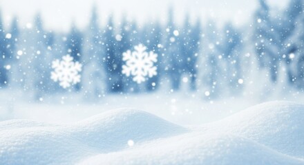 Naklejka premium Snowy Winter Scene