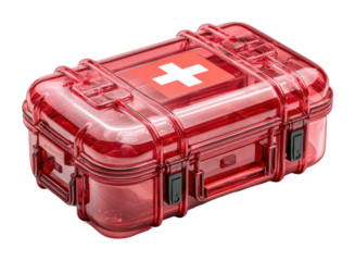 Emergency first aid kit home product safety isolated on transparent background