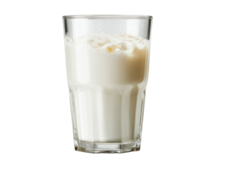 Transparent Glass Filled with Fresh Plant Based Milk Displaying Milky Bubbles and Dairy Free Alternatives for Natural Food Related Creative Advertising Projects