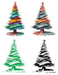 christmas and new year tree attribute for holiday stock vector illustration object icons