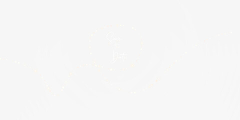 Obraz premium Elegant golden string lights overlay PNG with soft bokeh for warm holiday illumination on transparent background.