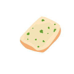 Moldy bread vector illustration. Flat design. Moldy bread illustration. Rotten bread illustration. Unhealthy food illustration. Expired bread illustration. Bread illustration