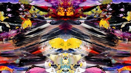 Abstract art background . Hand painting artwork on canvas .