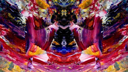 Abstract art background . Hand painting artwork on canvas . © Valeriy