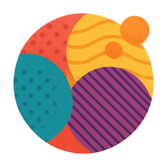 PNG Colorful abstract geometric design.