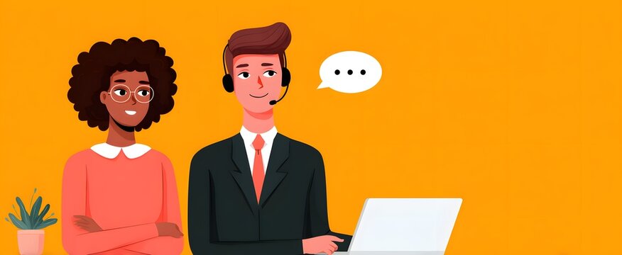 The customer service representative navigates client inquiries like a friendly guide through a maze.