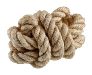 Rope knot technique demonstration workshop video guide isolated on transparent background