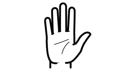 Obraz premium Illustration of a hand with fingers extended