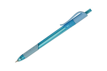 Plastic ballpoint pen isolated on transparent.