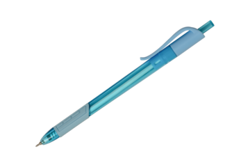 Plastic ballpoint pen isolated on transparent.