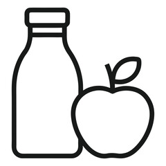 Healthy Food and Drink Vector Icon