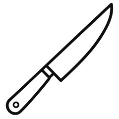 Kitchen Chef Knife Vector Icon