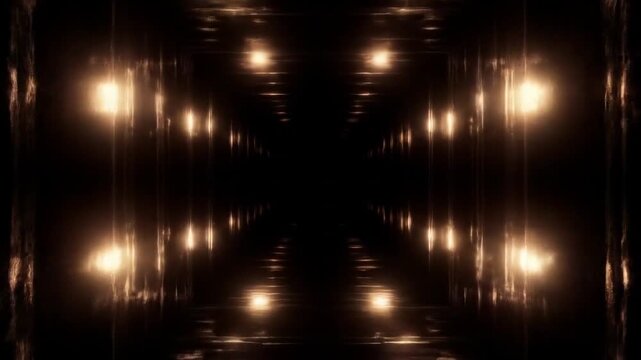 Abstract Tunnel with Glowing Lights, Perspective Effect