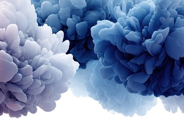 Obraz premium Blue and white fluffy clouds overlap, abstract ethereal view