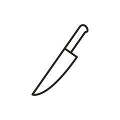 Chef knife icon representing cooking, food preparation, and culinary arts, suitable for kitchen, restaurant, culinary classes, and food industry design projects