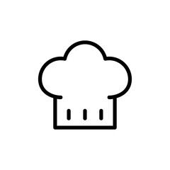 Chef hat icon representing cooking, culinary arts, and food industry, suitable for restaurant, kitchen, cooking classes, food services, and hospitality design projects