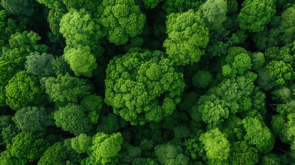 Aerial View Dense Forest Canopy Clear Circular Deforestation Patch Environmental Damage Conservation Needs Dramatic Contrast