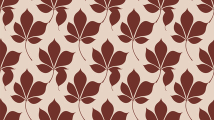 Elegant chestnut leaf pattern in rich brown tones makes a gorgeous backdrop for autumn designs, creating a warm, inviting feel for your projects