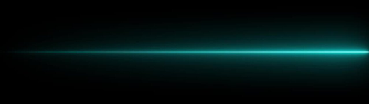 Blue And cyan Laser Beams Extending Horizontally Across a Dark Background with Contrasting Glows light