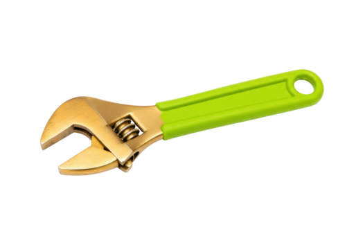 Isolated adjustable wrench tool for plumbing and mechanical work, modern design