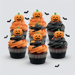 halloween pumpkin cupcakes