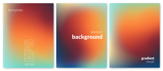 Abstract liquid background. Gradient mesh. Effect blend dark orange color. Blurred fluid colorful mix. Modern design template for web cover, header, ad banner, poster, brochure, flyer. Vector image