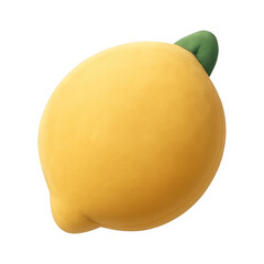 PNG Soft lemon-shaped plush pillow