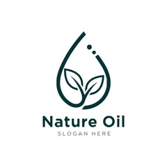 Fototapeta premium Natural oil drop logo icon design vector template 