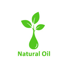 Natural oil drop logo icon design vector template	