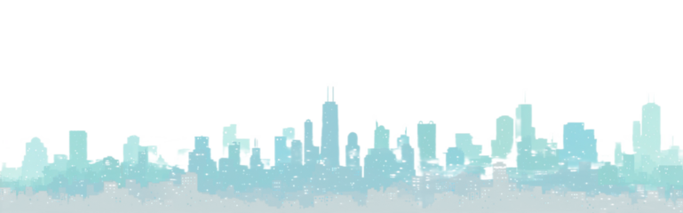 Vector illustration of black city silhouette with windows
