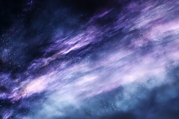 Obraz premium Abstract depiction of nebula with cosmic dust and stars in deep space