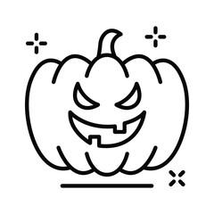 Take a look at this amazing outline icon of halloween pumpkin