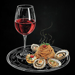 Mediterranean food, Italian restaurant, luxury meal, 