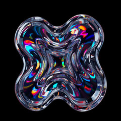 wave, futuristic, pattern, reflection, light, glossy, crystal, gradient, rainbow, contemporary, texture, 