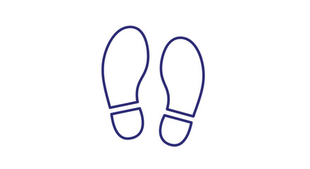 Obraz premium Outline of two footprints in vector format