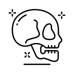 Take a look at this amazing outline outline icon of spooky skull
