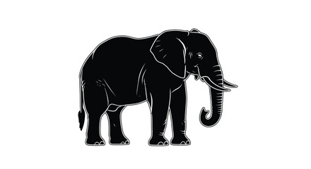 Fototapeta premium Silhouette of an elephant