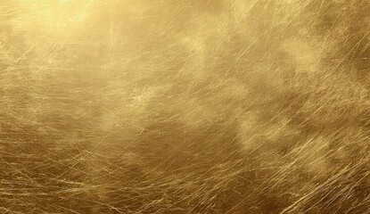 Abstract Golden Glittering Background with Shining Particles and Light Burst