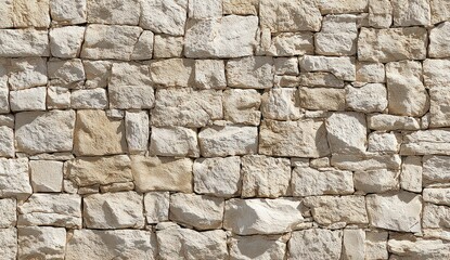 Obraz premium Close Up Of Rough Textured Stone Wall with Natural Light and Shadows