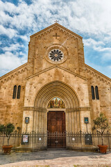 Fototapeta premium Facade of the romanic Cathedral of Sanremo, Italy