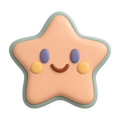 PNG Cute smiling star illustration